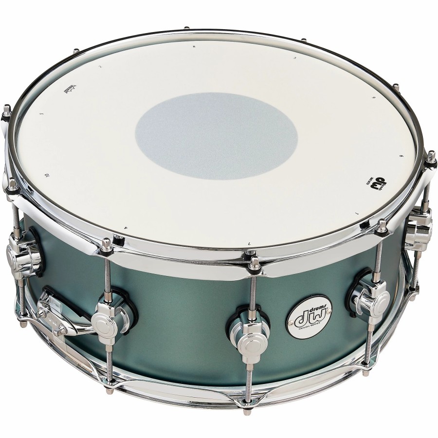 Drums DW Snare Drums | Dw Design Series Snare Drum 14 X 6 In. Satin Sage Metallic