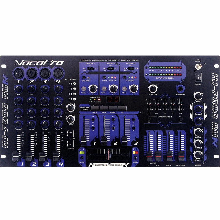 Dj Equipment VocoPro | Vocopro Kj-7808Rv Pro Dj And Karaoke Mixer