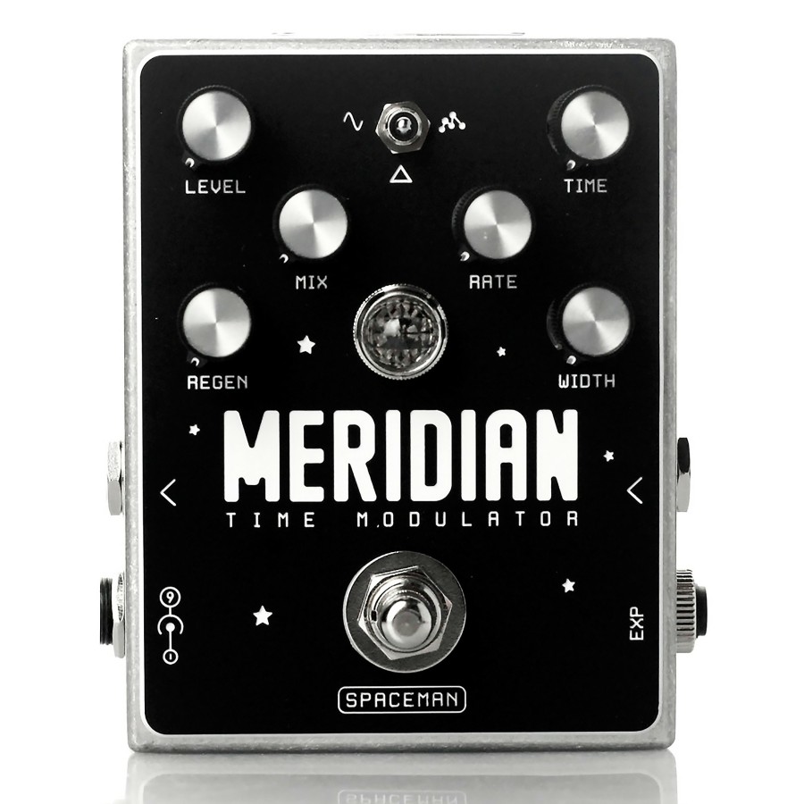 Amps & Effects Spaceman Effects Multi-Effects Pedals | Spaceman Effects Meridian Time Modulator Effects Pedal Silver Standard