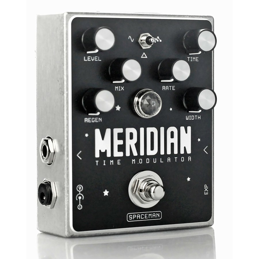 Amps & Effects Spaceman Effects Multi-Effects Pedals | Spaceman Effects Meridian Time Modulator Effects Pedal Silver Standard