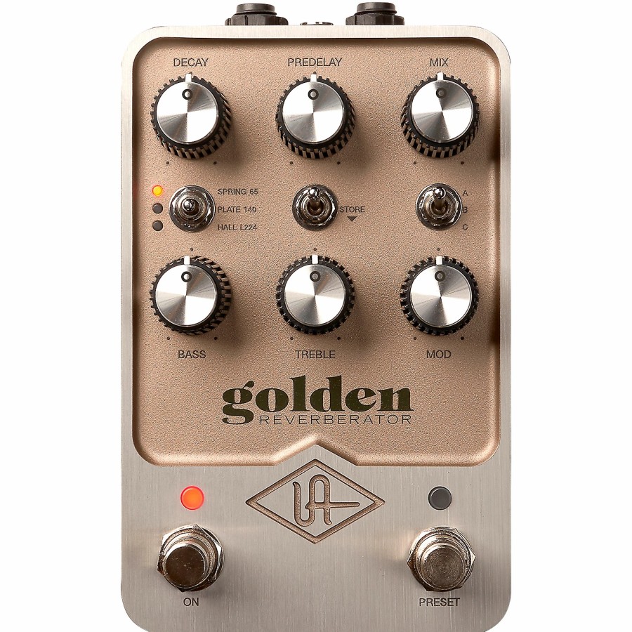 Guitars Universal Audio Effects | Universal Audio Uafx Golden Reverberator Effects Pedal Gold