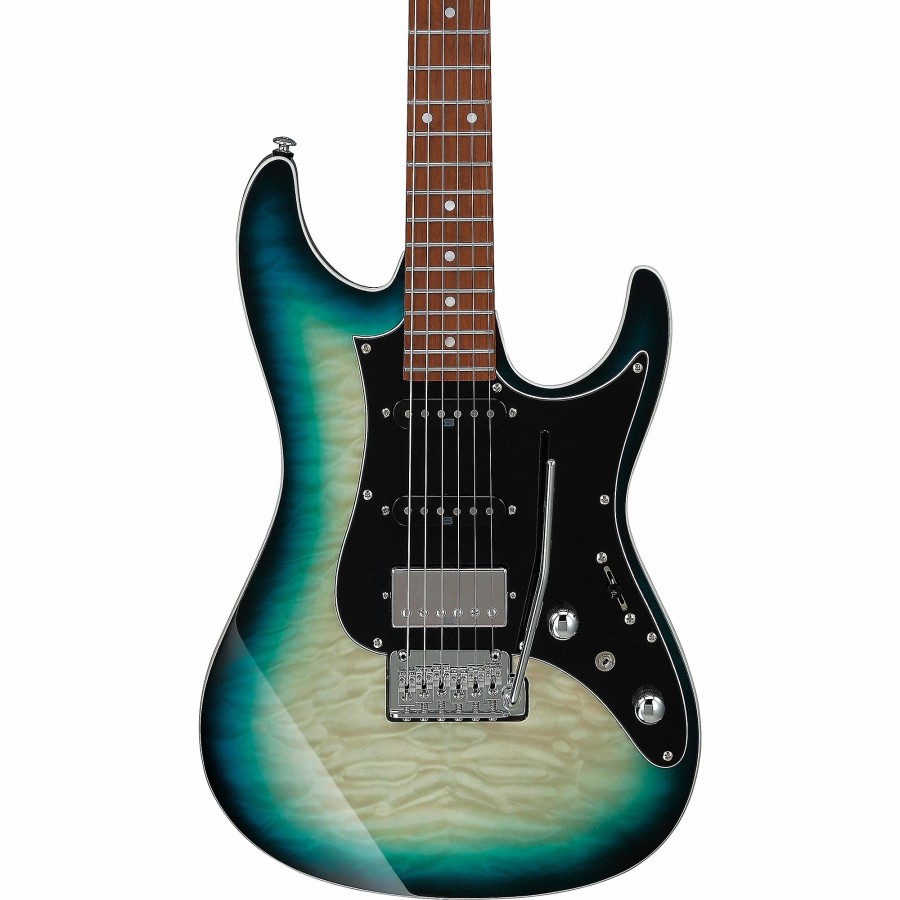 Guitars Ibanez Solid Body | Ibanez Az24P1Qm Premium Electric Guitar Deep Ocean Blonde