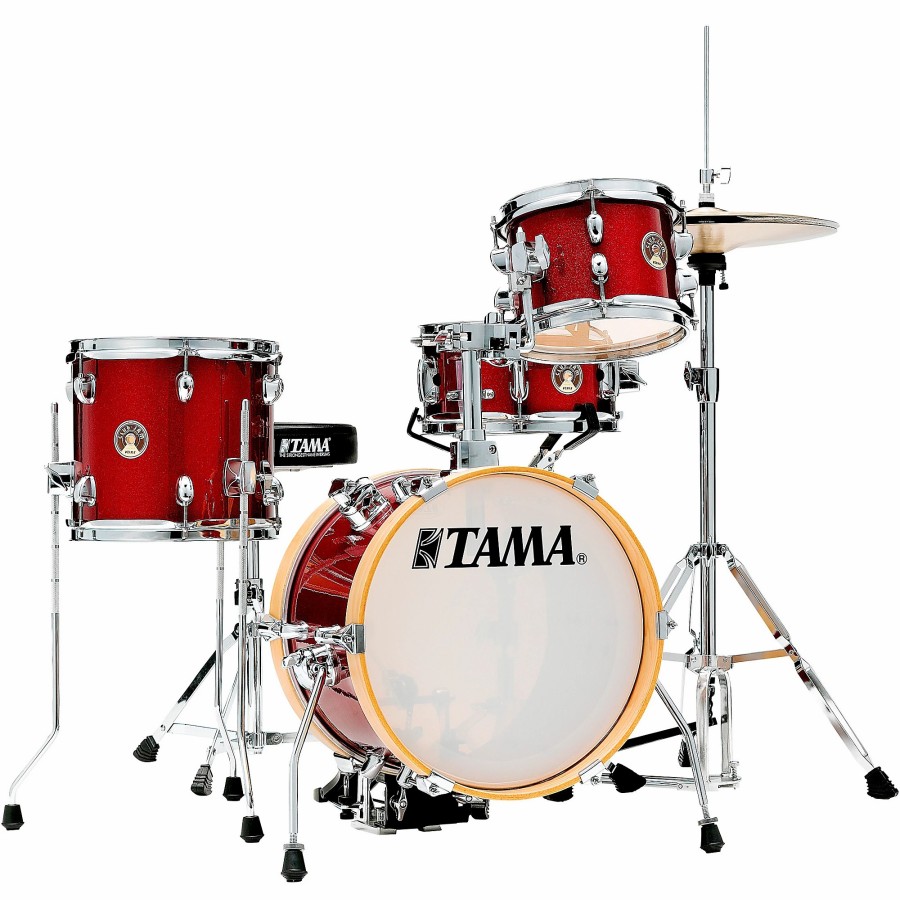 Drums TAMA Drum Sets | Tama Club-Jam Flyer 4-Piece Shell Pack With 14" Bass Drum Candy Apple Mist