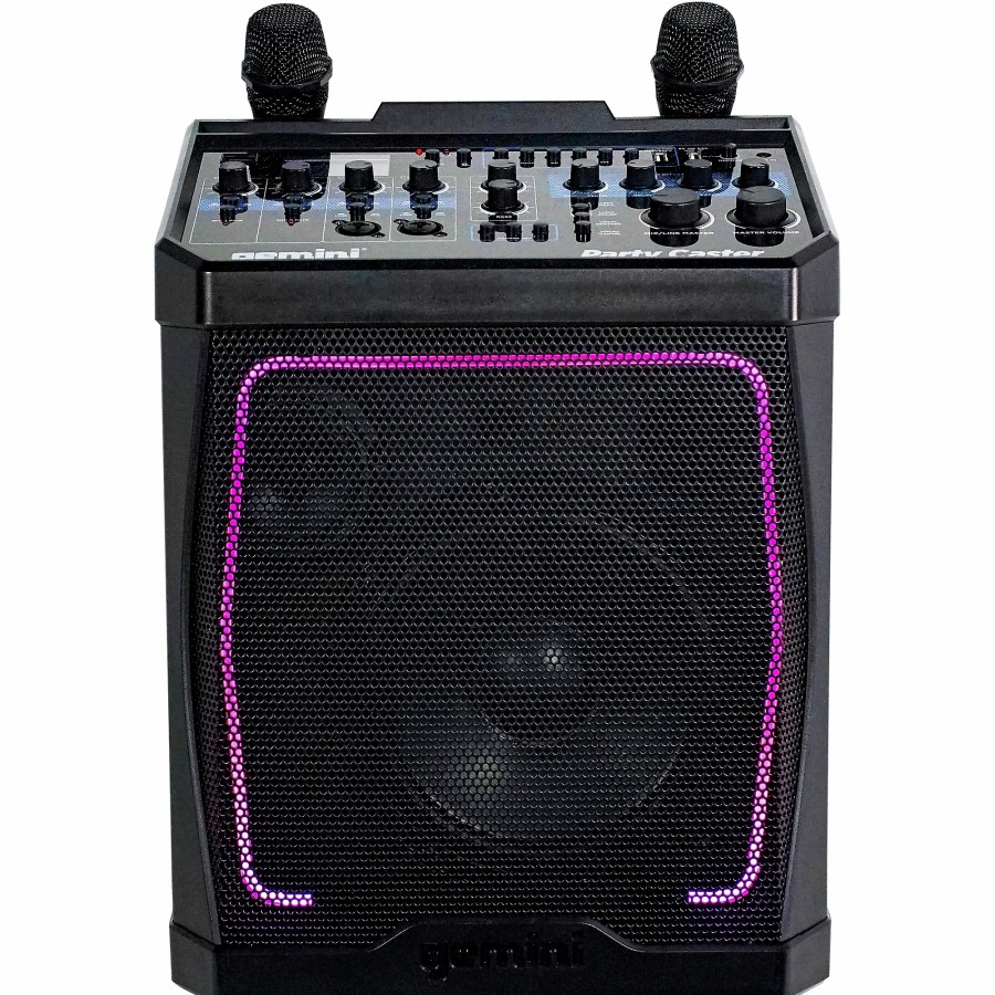 Dj Equipment Gemini | Gemini Party Caster Karaoke System With Dual Handheld Wireless Microphones