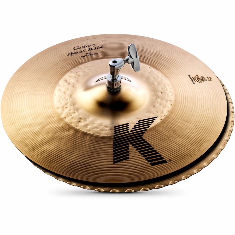 Drums Zildjian Hi-Hat Cymbals | Zildjian K Custom Hybrid Hi-Hats Pair 14-1/4