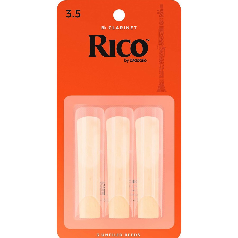 Accessories Rico | Rico Bb Clarinet Reeds, Box Of 3 Strength 3.5