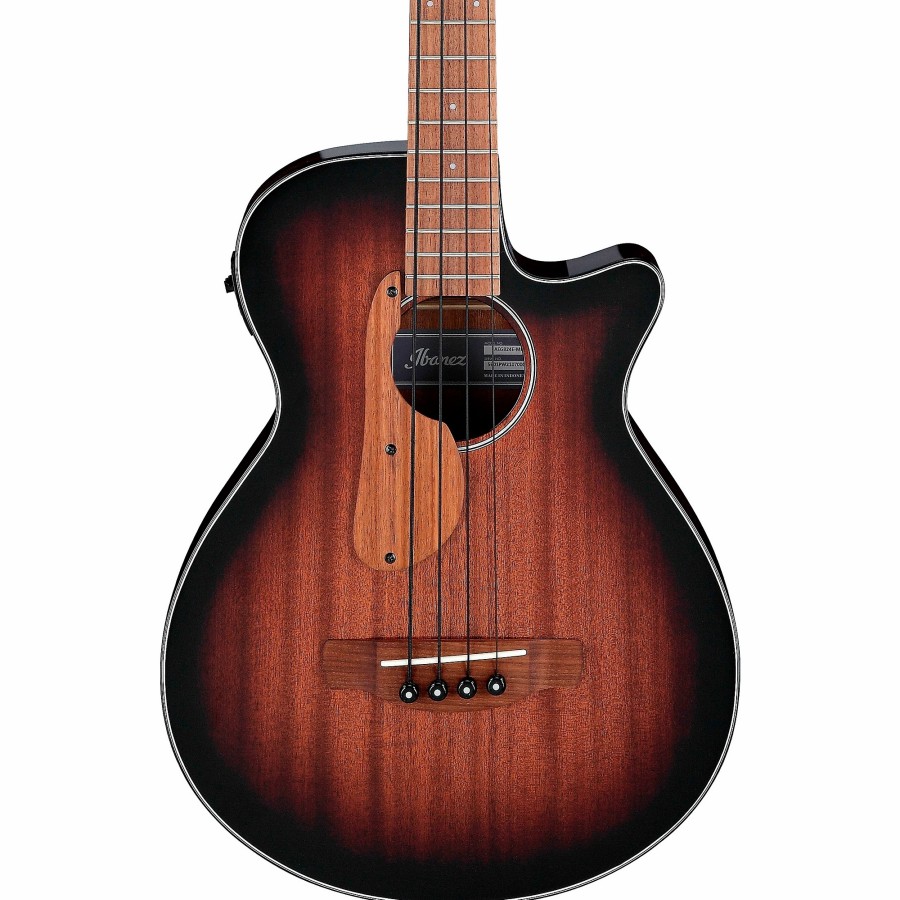 Basses Ibanez Fretted | Ibanez Aegb24E Acoustic-Electric Bass Guitar Mahogany Sunburst