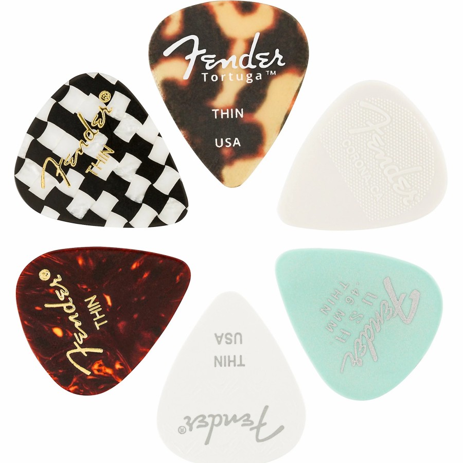 Guitars Fender Guitar Picks | Fender 351 Shape Material Medley Guitar Picks (6-Pack) Thin 6 Pack