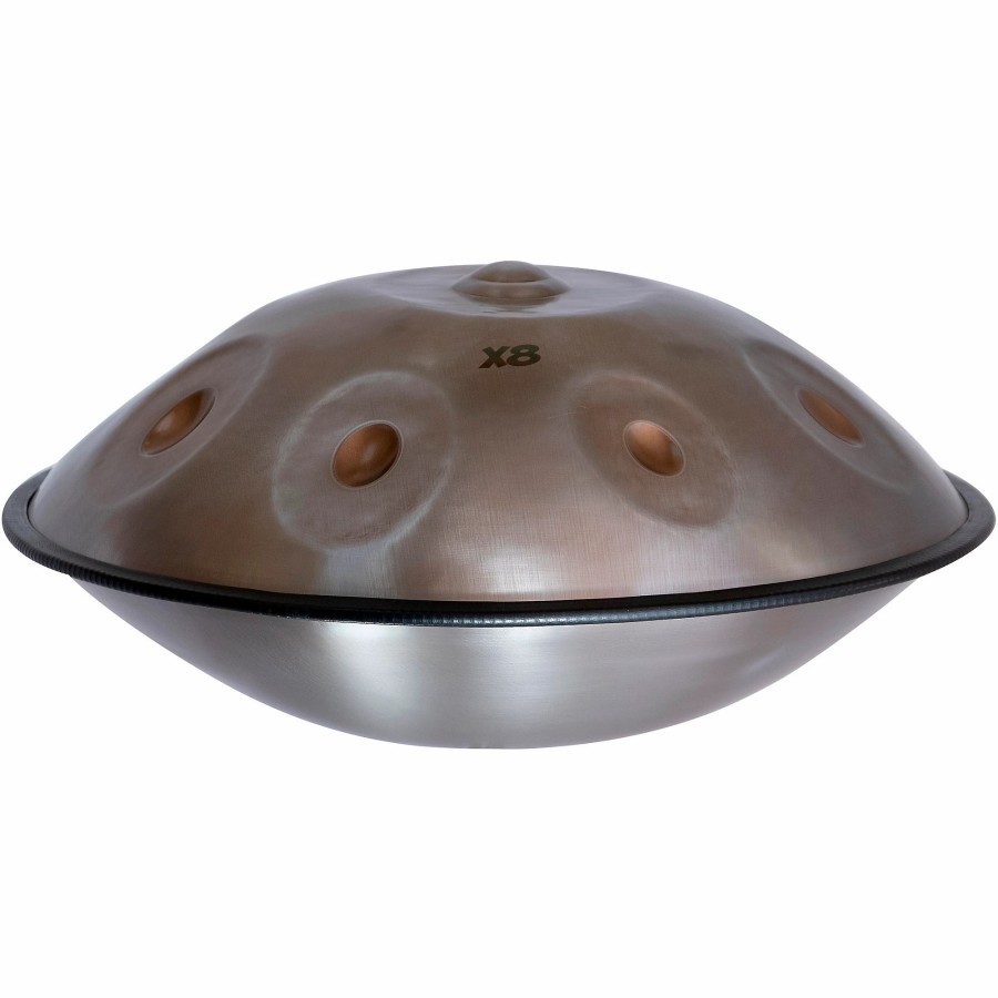 Drums X8 Drums | X8 Drums Vintage Series Pro Handpan D Amara Stainless Steel W/ Bag, 9 Notes