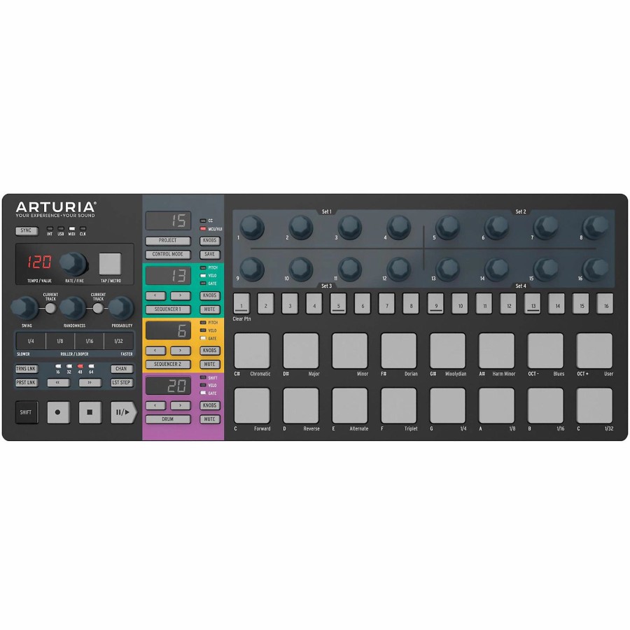 Keyboards & Midi Arturia Midi Controllers | Arturia Beatstep Pro Black Edition