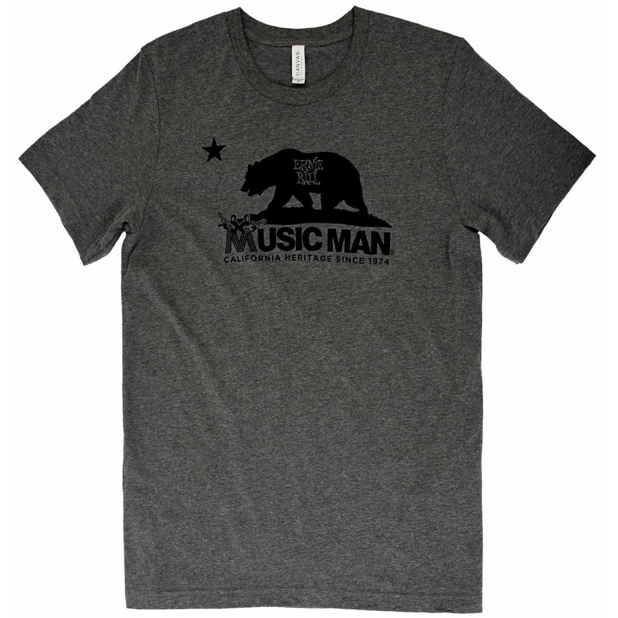 Accessories Ernie Ball Music Man | Ernie Ball Music Man Music Man Bear T-Shirt Xx Large Heather Gray