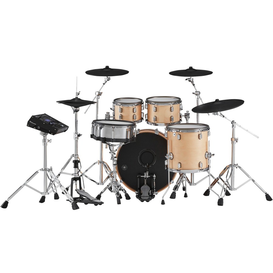 Drums Roland Electronic Drum Sets | Roland Vad706 V-Drums Acoustic Design Drum Kit Gloss Natural Finish