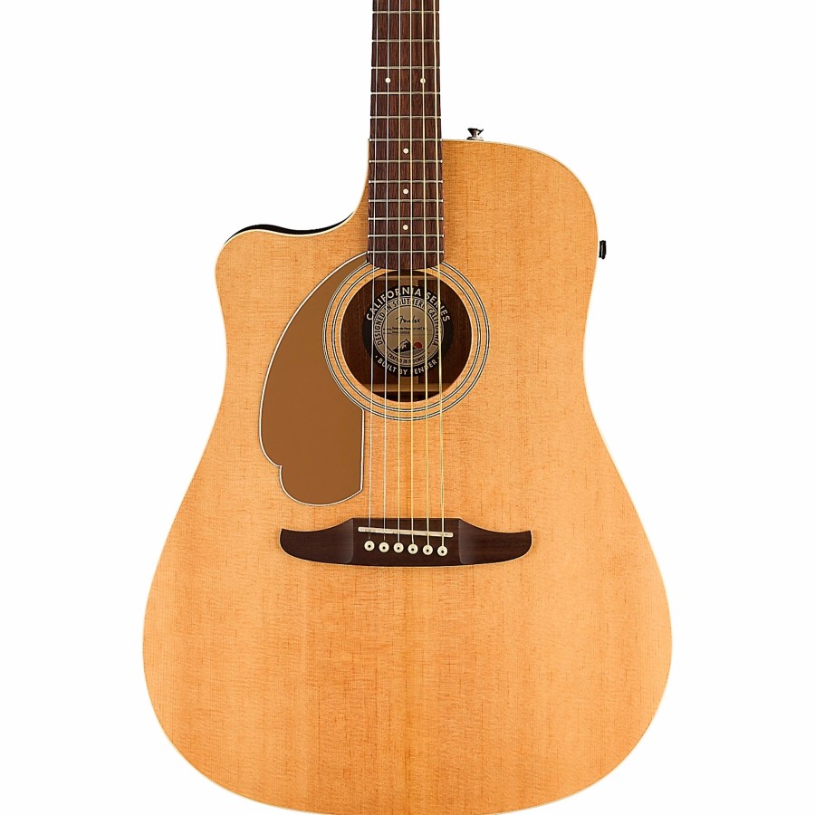 Guitars Fender Left Handed | Fender Left-Handed California Redondo Player Acoustic-Electric Guitar Natural