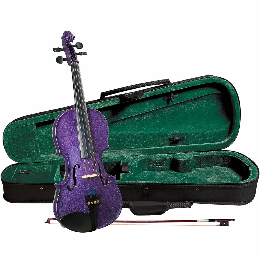 Band & Orchestra Cremona | Cremona Sv-75Pp Premier Novice Series Sparkling Purple Violin Outfit 4/4 Outfit