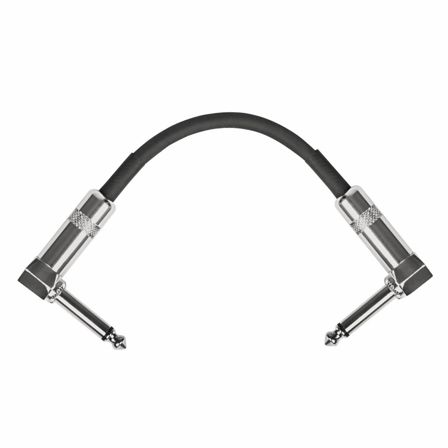 Guitars Musician's Gear Instrument Cables | Musician'S Gear Pedal Coupler Cable Angled Black 6 In