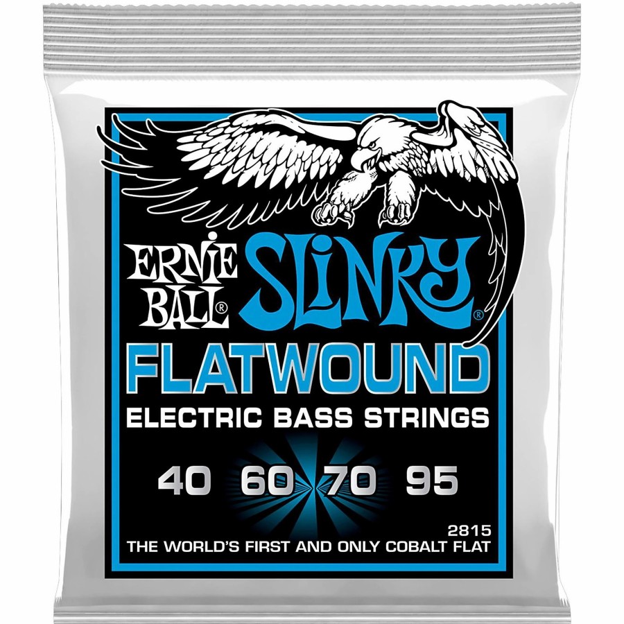 Basses Ernie Ball Bass Guitar Strings | Ernie Ball P02815 Extra Slinky Flatwound Bass Strings