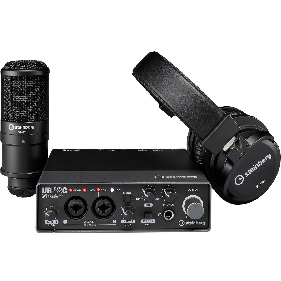 Recording Steinberg | Steinberg Ur22C Recording Pack With 2 In/2 Out Usb 3.0 Type-C Audio Interface, Microphone & Headphones