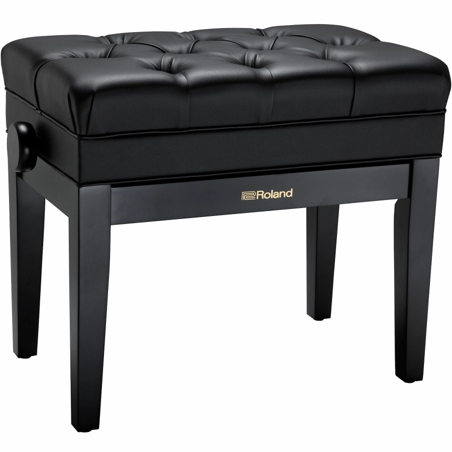 Keyboards & Midi Roland Benches & Stools | Roland Rpb-500-Us Piano Bench, Vinyl Seat, Music Compartment Satin Black