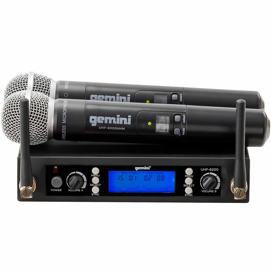 Live Sound Gemini | Gemini Uhf-6200M Uhf Dual Handheld System, 512-537.5Mhz