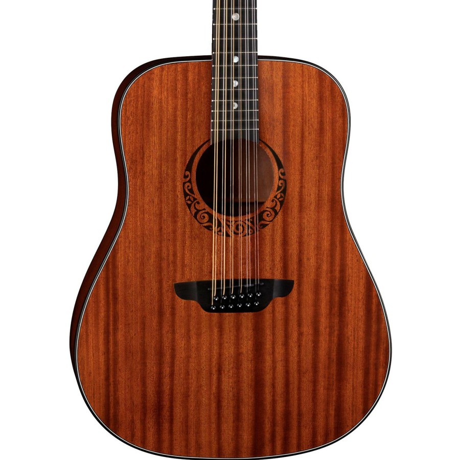 Guitars Luna 12-String | Luna Gypsy 12-String Dreadnought Mahogany Acoustic Guitar Satin Natural