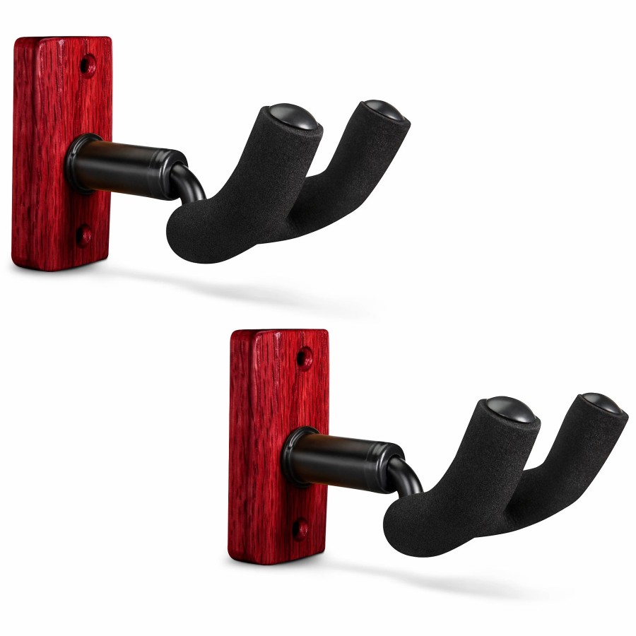 Guitars Proline Wall Hangers | Proline Solid Wood Guitar Hanger - Cherry, 2-Pack