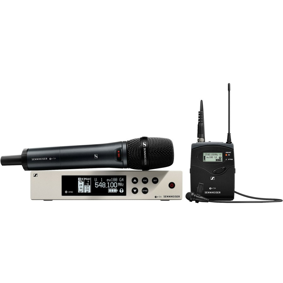 Mics & Wireless Sennheiser | Sennheiser Ew 100 G4-Me2/835-S Combo Wireless Handheld And Omnidirectional Lavalier Microphone System Band A