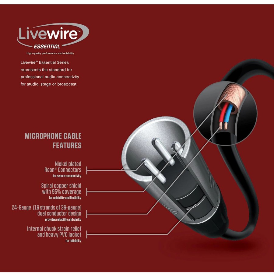 Recording Livewire | Livewire Essential Xlr Microphone Cable 5 Ft. Black