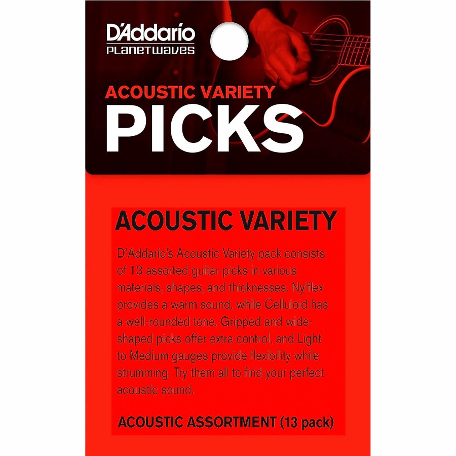 Guitars D'Addario Guitar Picks | D'Addario Acoustic Pick Variety 13-Pack