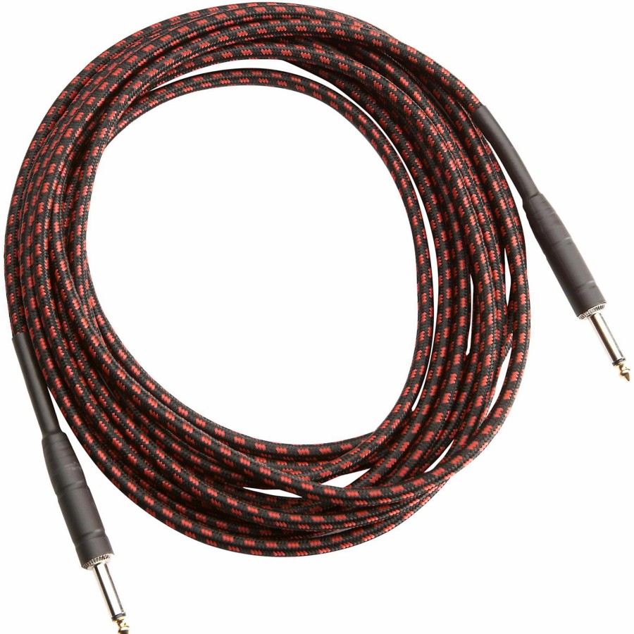 Guitars Musician's Gear Instrument Cables | Musician'S Gear Tweed 1/4" Straight-Straight Instrument Cable Red 20 Ft.