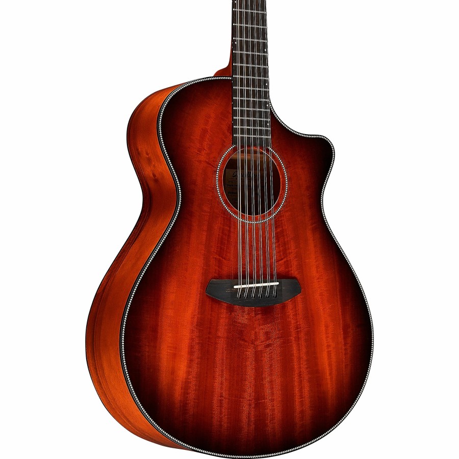 Guitars Breedlove 12-String | Breedlove Oregon Concerto Myrtlewood 12-String Cutaway Acoustic-Electric Guitar Bourbon Burst