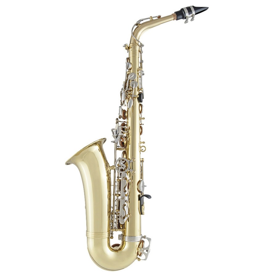 Band & Orchestra Selmer | Selmer 200 Series Alto Saxophone Lacquer Nickel Plated Keys