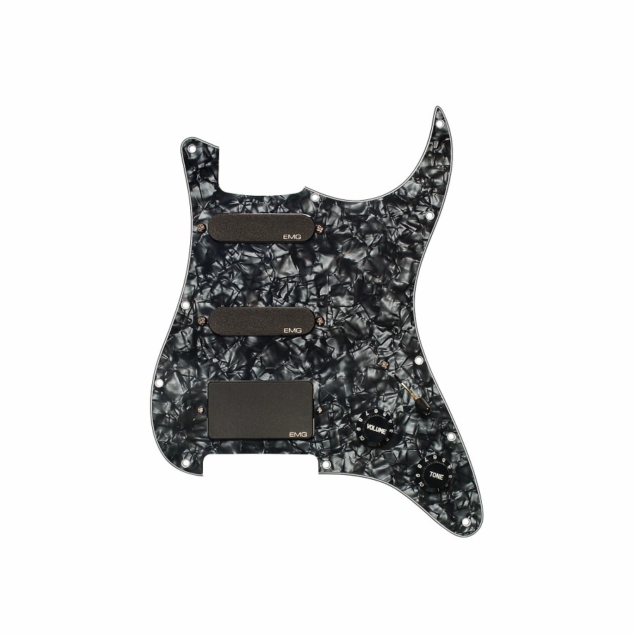 Basses EMG Fretted Instrument Accessories & Parts | Emg Emg-Sl20 Steve Lukather Prewired Pickguard/Pickup Set Black