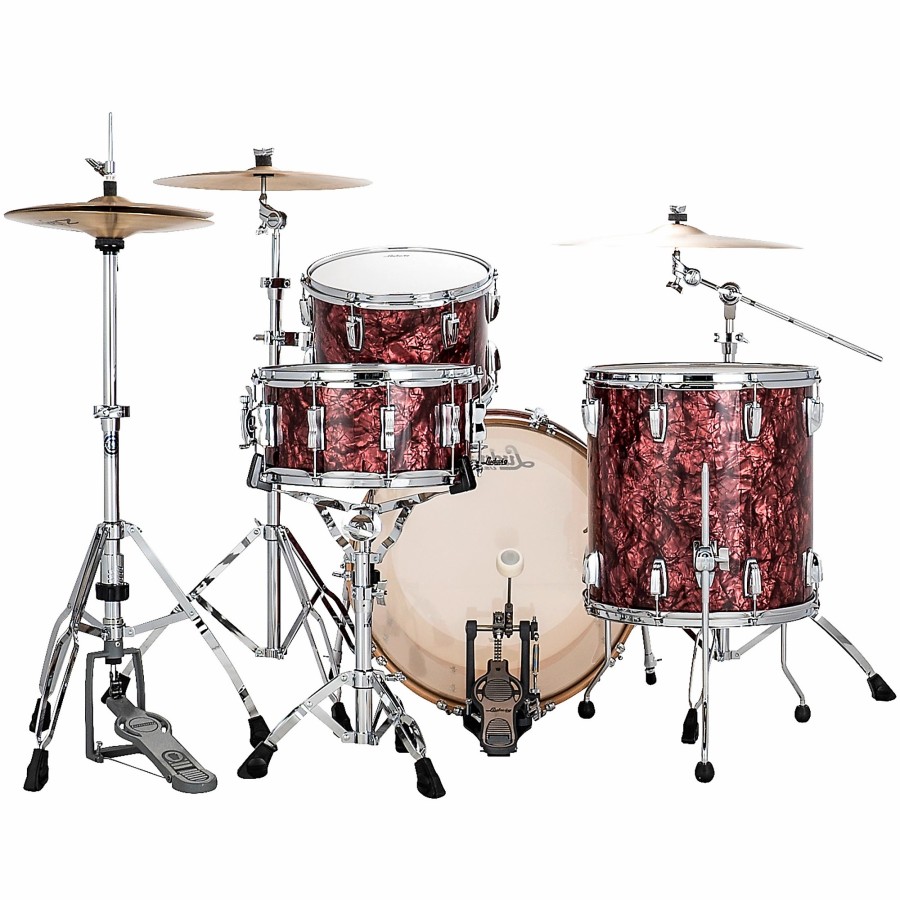 Drums Ludwig Drum Sets | Ludwig Classic Maple 3-Piece Fab Shell Pack With 22" Bass Drum Burgundy Pearl