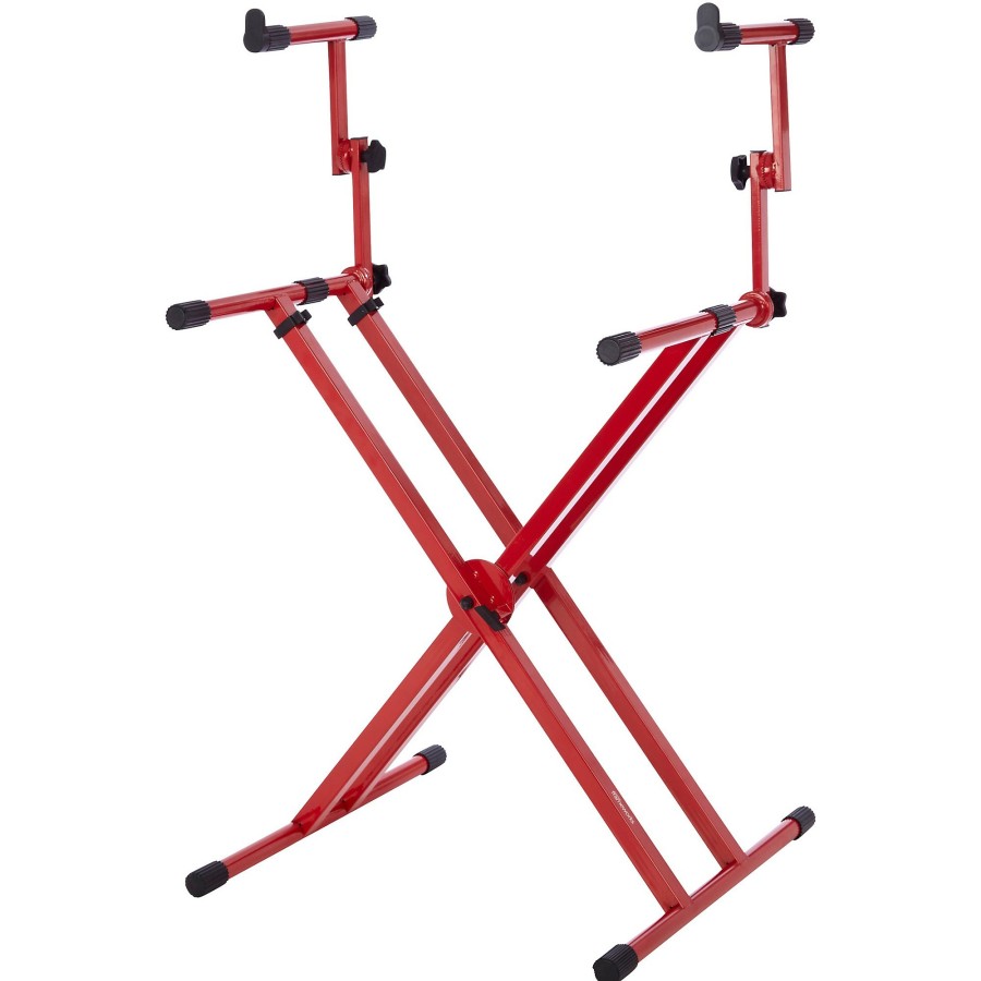 Keyboards & Midi Gator Stands & Racks | Gator 2-Tier X-Style Keyboard Stand - Nord Red