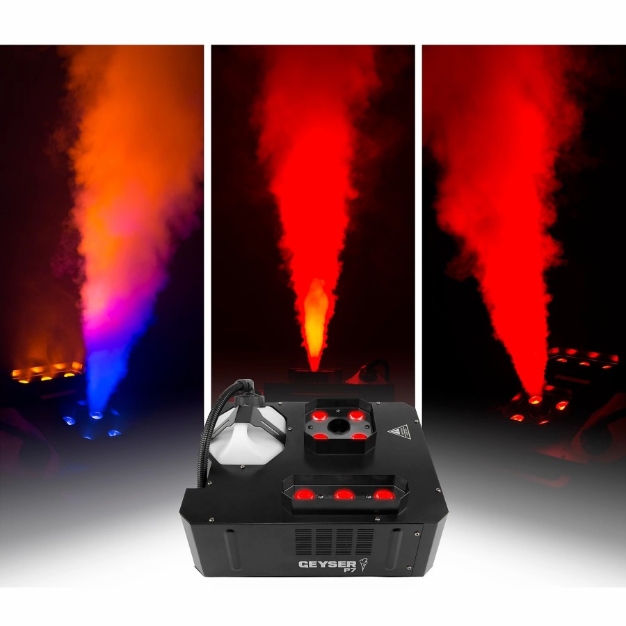 Lighting CHAUVET DJ | Chauvet Dj Geyser P7 Compact Fog Machine With Rgba+Uv Led And Wireless Remote