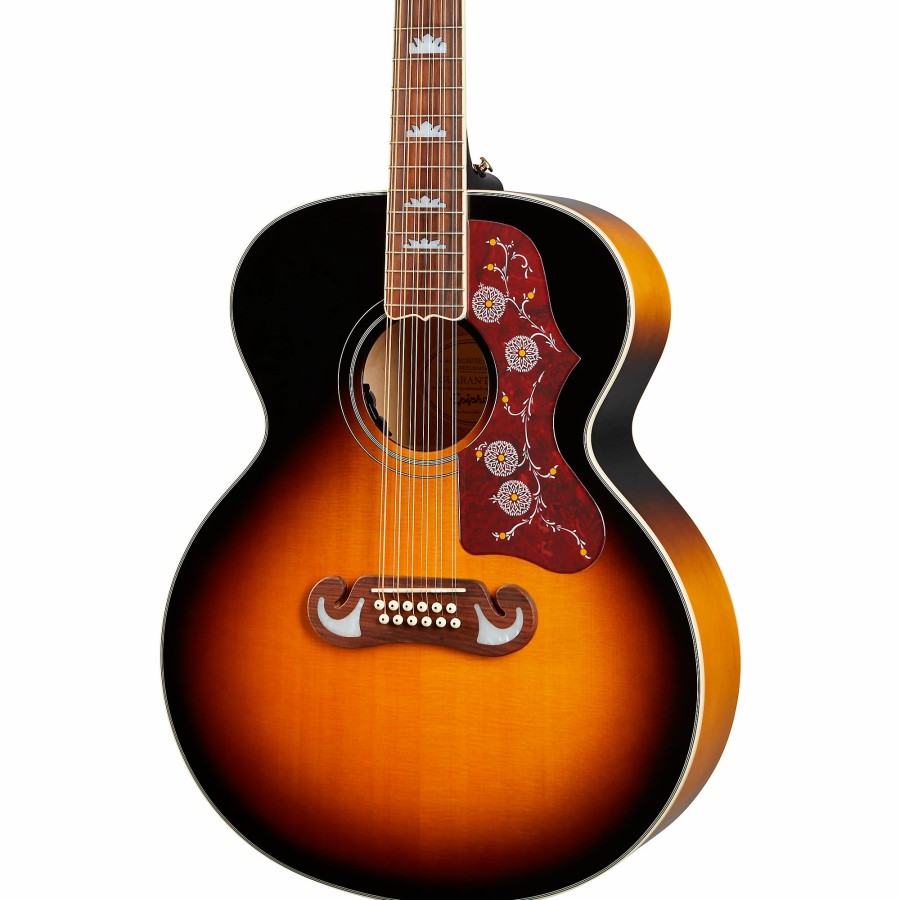 Guitars Epiphone 12-String | Epiphone J-200 Studio Limited-Edition 12-String Acoustic-Electric Guitar Vintage Sunburst