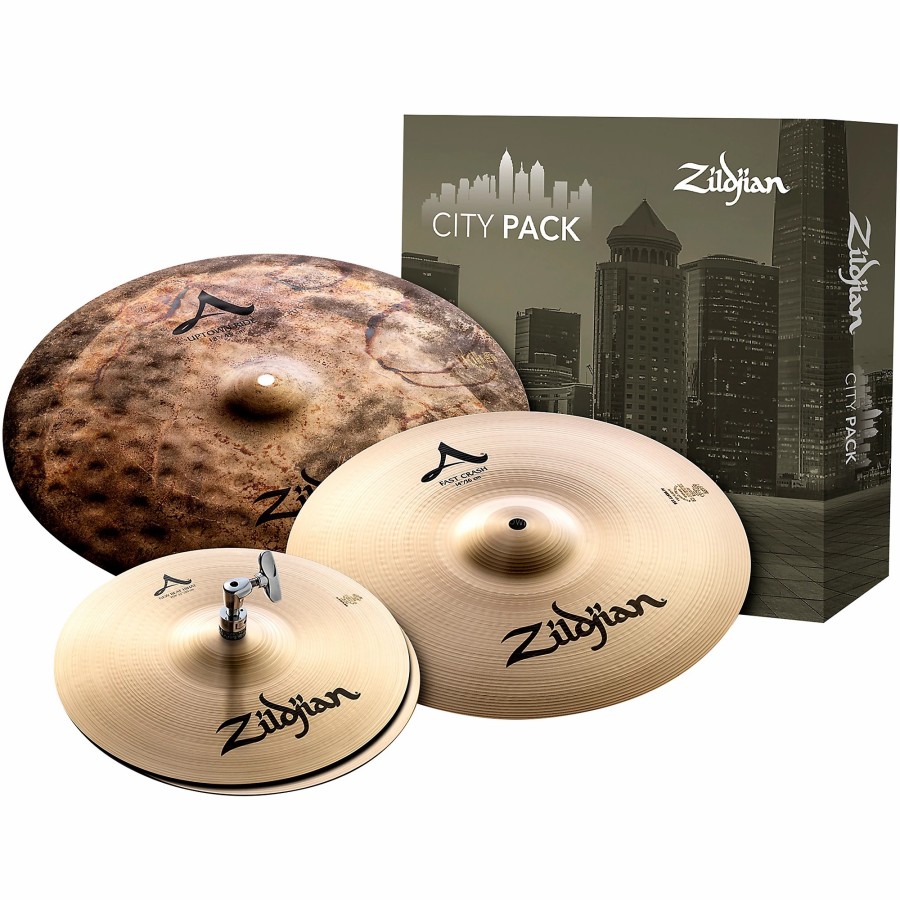 Drums Zildjian Cymbal Packs | Zildjian A City Cymbal Pack With Free 14" Cymbal