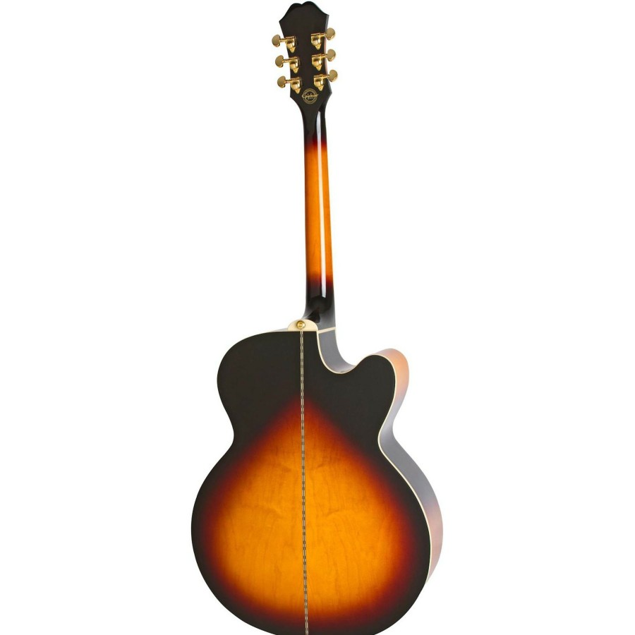 Guitars Epiphone Left Handed | Epiphone Limited Edition Ej-200Sce Left-Handed Acoustic-Electric Guitar Vintage Sunburst