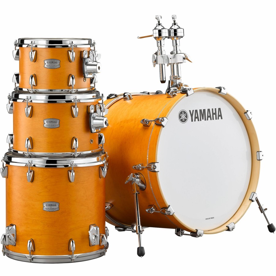 Drums Yamaha Drum Sets | Yamaha Tour Custom Maple 4-Piece Shell Pack With 20" Bass Drum Caramel Satin