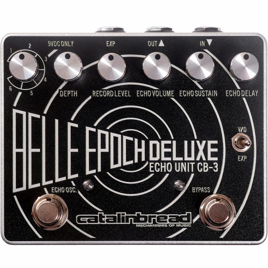 Amps & Effects Catalinbread Delay & Reverb | Catalinbread Belle Epoch Deluxe Ep-3 Tape Echo Emulation Effects Pedal Black And Silver