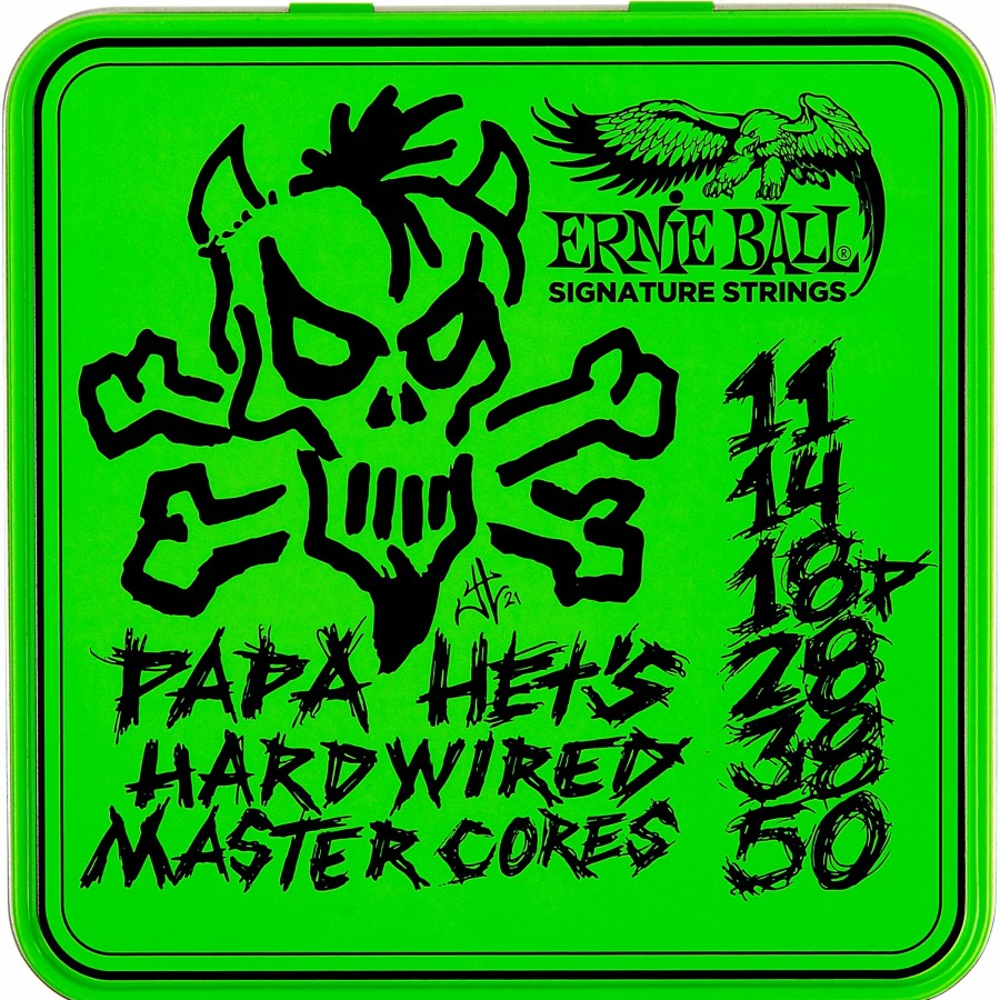 Guitars Ernie Ball Guitar Strings | Ernie Ball Papa Het'S Hardwired Master Core Signature Strings 3-Pack Tin 11 - 50