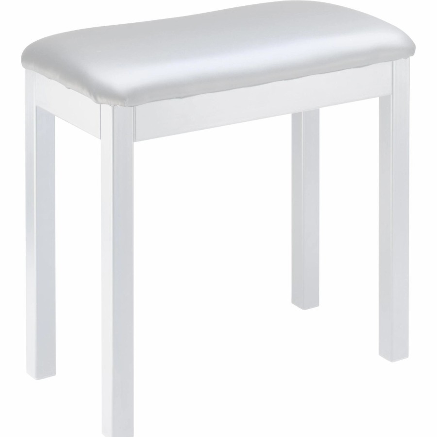 Keyboards & Midi Stagg Benches & Stools | Stagg White Metal Frame Piano Bench