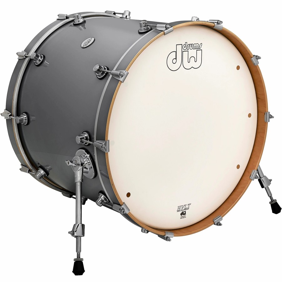 Drums DW Bass Drums | Dw Design Series Bass Drum 22 X 18 In. Steel Gray