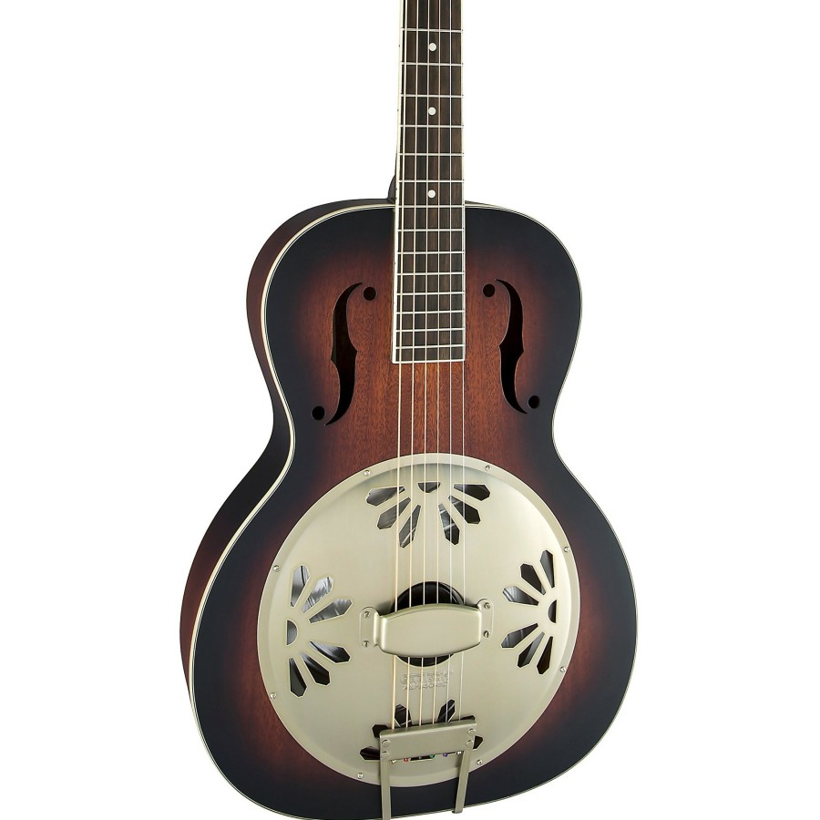 Guitars Gretsch Guitars | Gretsch Guitars G9240 Alligator Round-Neck, Mahogany Body Biscuit Cone Resonator Guitar 2-Color Sunburst