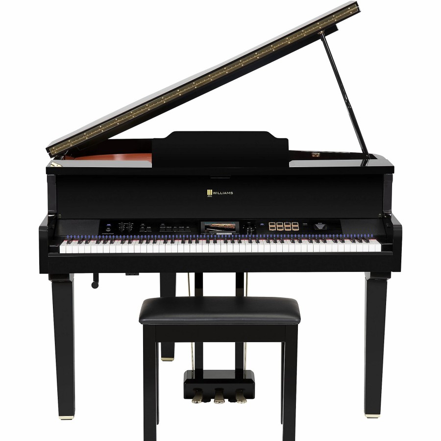 Keyboards & Midi Williams Home Digital Pianos | Williams Symphony Concert Digital Grand With Touchscreen And Bench Ebony 88 Key