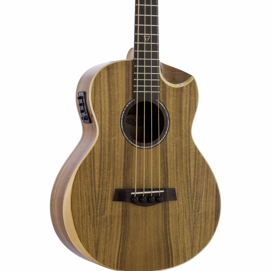 Basses Traveler Guitar Fretted | Traveler Guitar Redlands Concert Acoustic-Electric Bass Guitar Koa