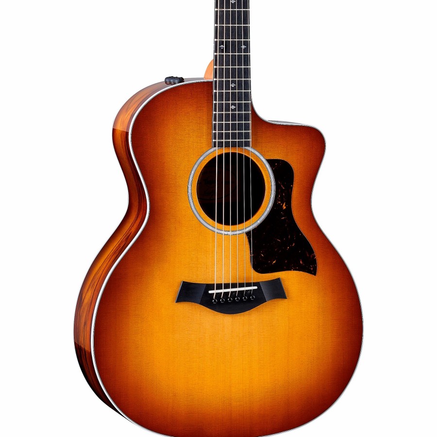 Guitars Taylor Taylor | Taylor 214Ce Dlx Ziricote Special-Edition Grand Auditorium Acoustic-Electric Guitar Shaded Edge Burst