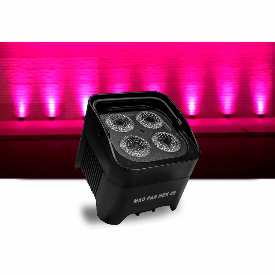 Lighting JMAZ Lighting | Jmaz Lighting Mad Par Hex 4S Battery-Powered Led Uplight Black