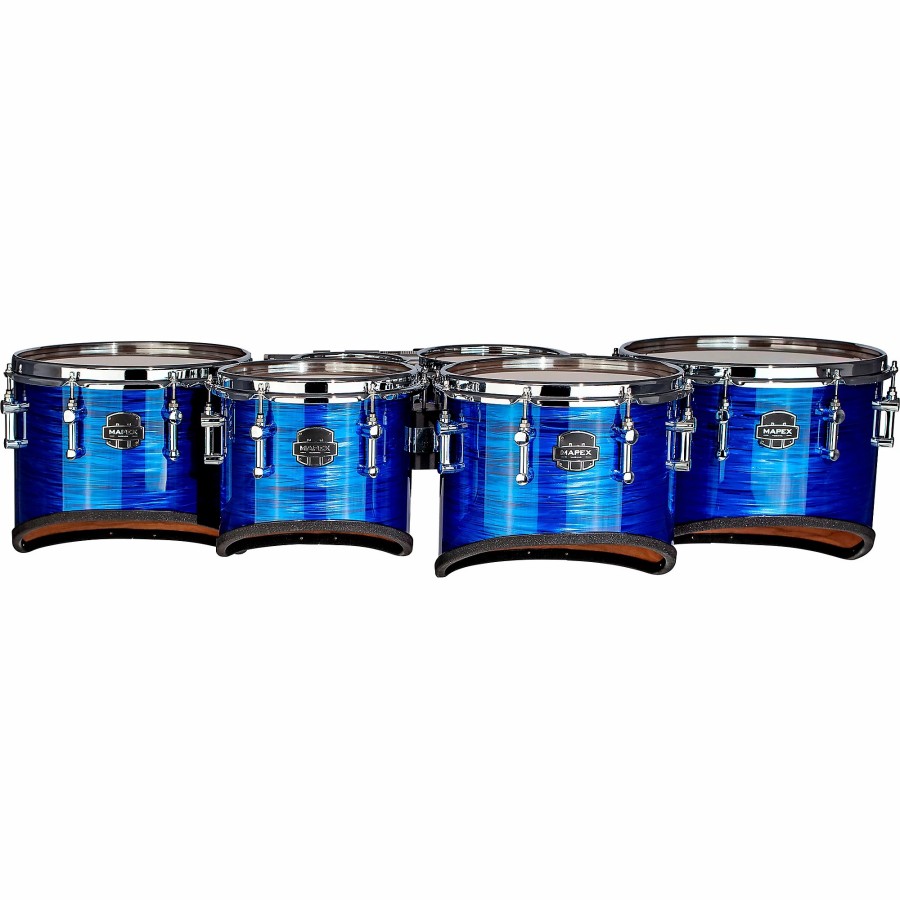 Band & Orchestra Mapex | Mapex Quantum Mark Ii Drums On Demand Series Tenor Large Marching Sextet 6, 8, 10, 12, 13, 14 In. Blue Ripple