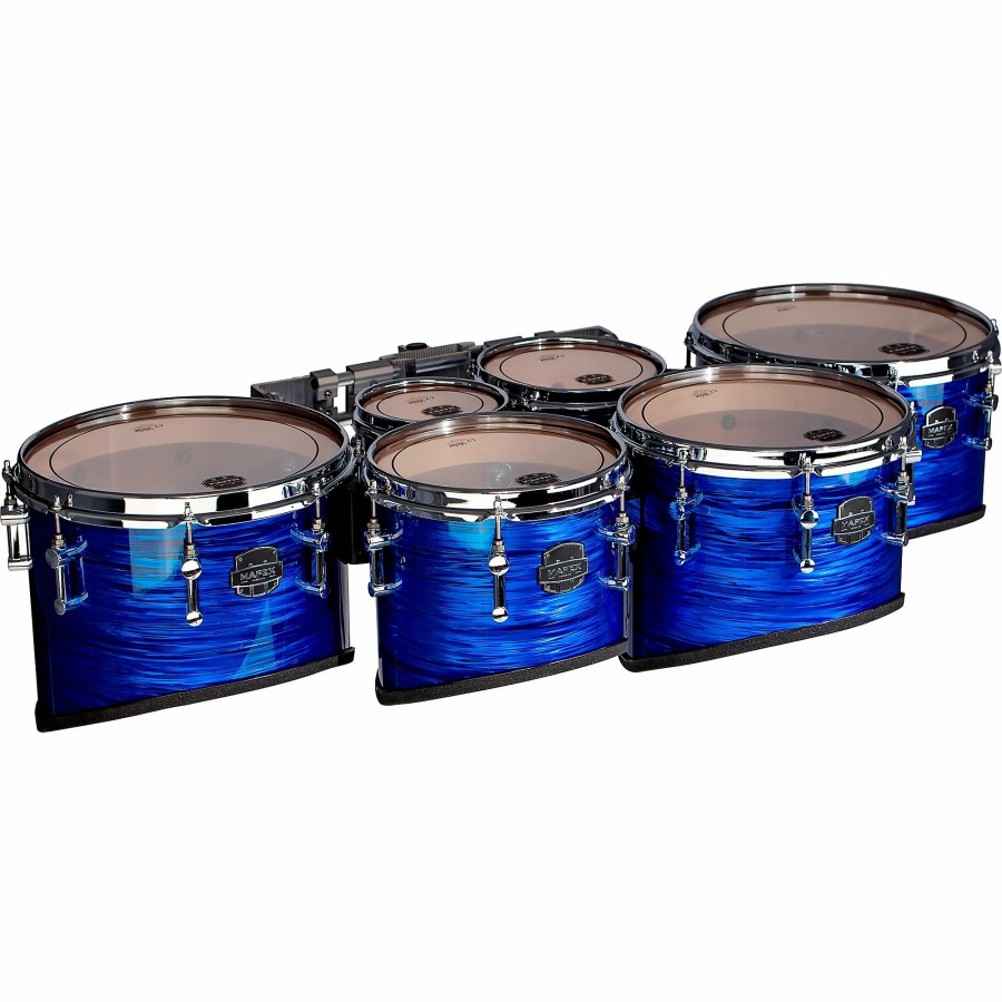 Band & Orchestra Mapex | Mapex Quantum Mark Ii Drums On Demand Series Tenor Large Marching Sextet 6, 8, 10, 12, 13, 14 In. Blue Ripple